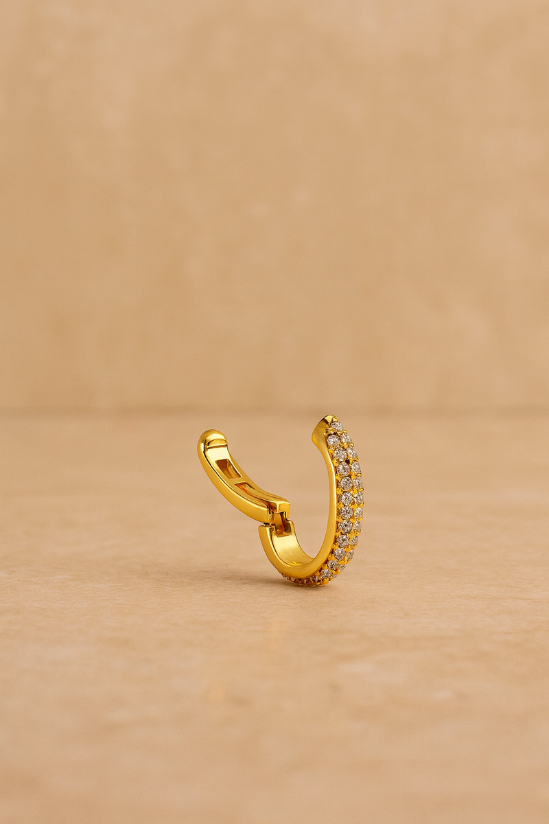 Mina Pavé Cuff Earring – Gold OPEN 
