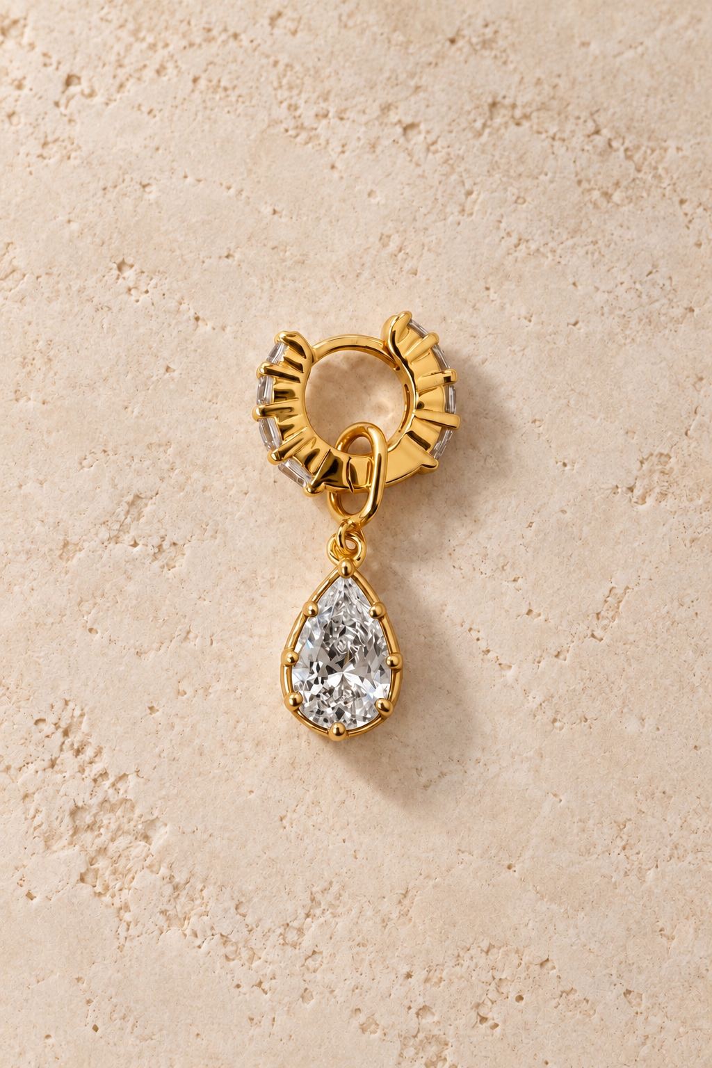 Mini Gala 6.5mm Gold Huggie with Vittoria Gold Charm