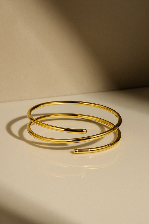 Mini Coil Gold Plated Bangle
