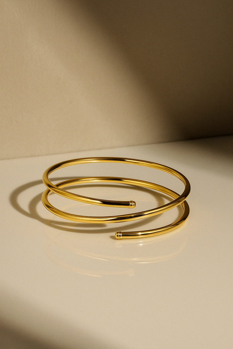 Mini Coil Gold Plated Bangle