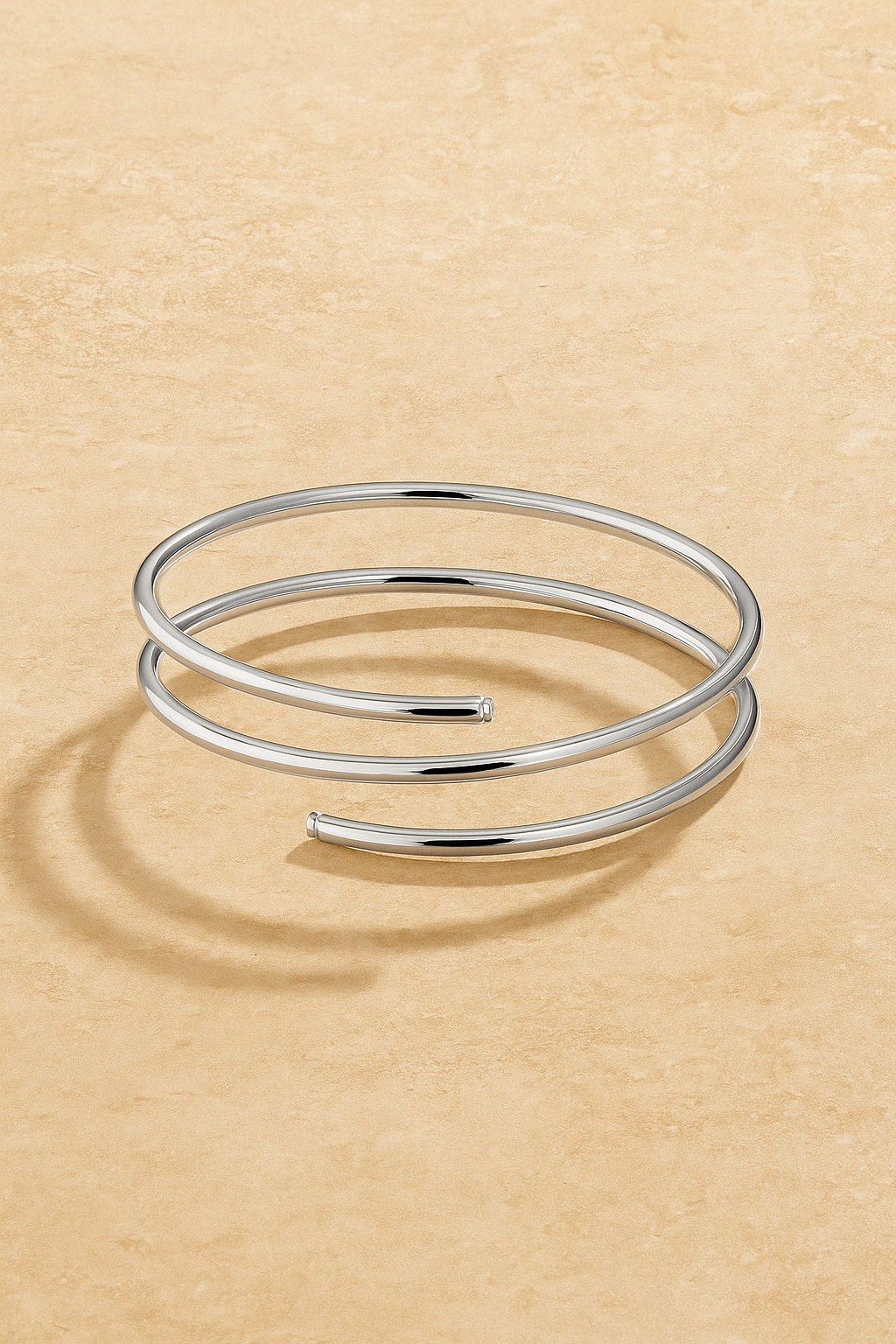 Mini Coil Silver Plated Bangle