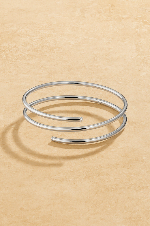 Mini Coil Silver Plated Bangle