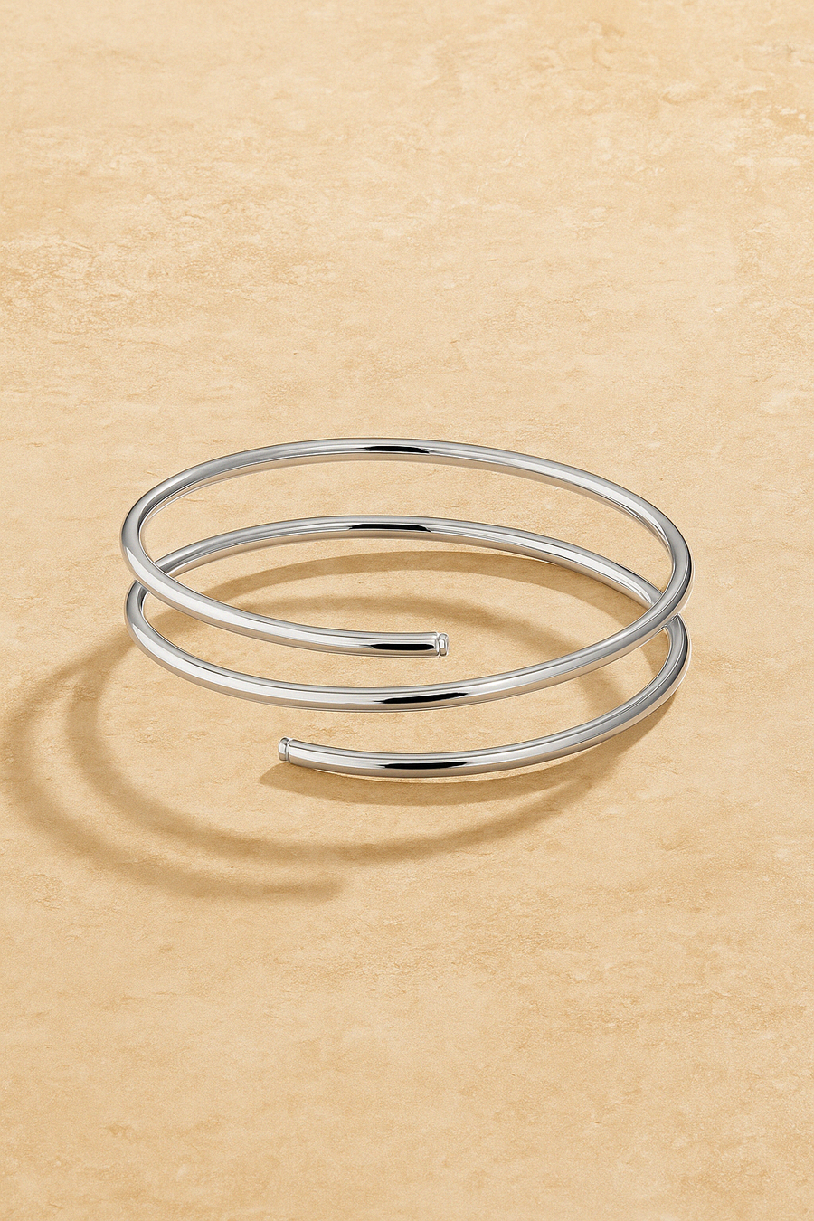 Mini Coil Silver Plated Bangle