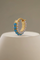 Barrel turquoise cz & opal gold vermeil huggie