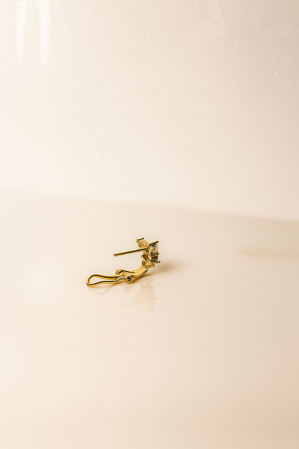 Odette Bridal Stud Earring – 18ct Gold & CZ | Galleria Armadoro
