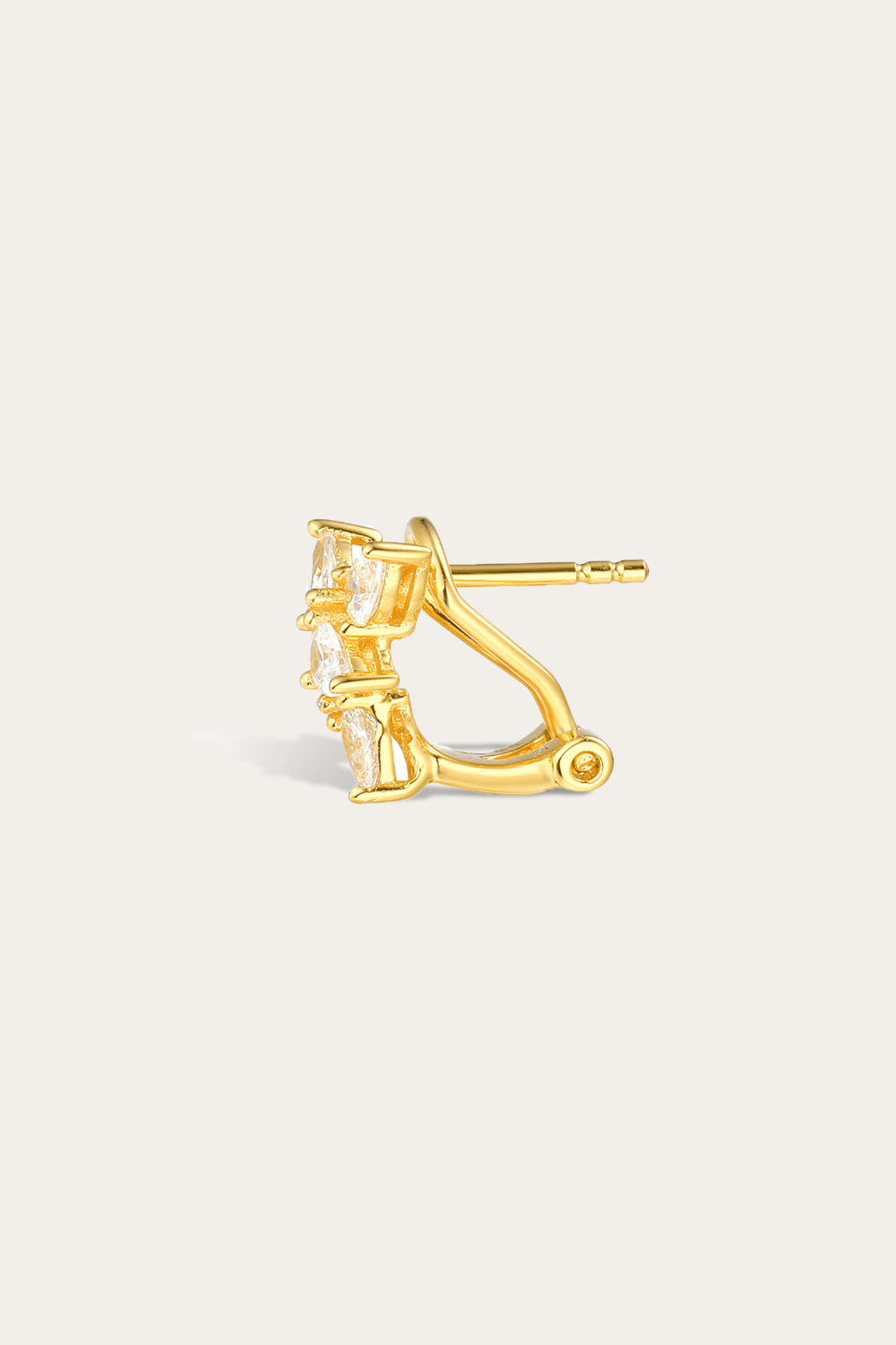 Odette Bridal Stud Earring – 18ct Gold & CZ |