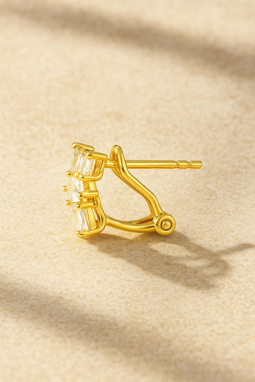 Odette Gold Stud Earring side