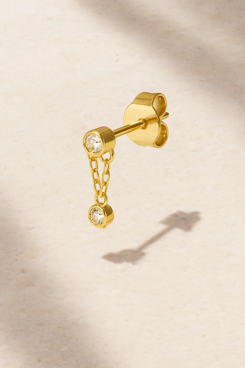 Ora gold vermeil stud