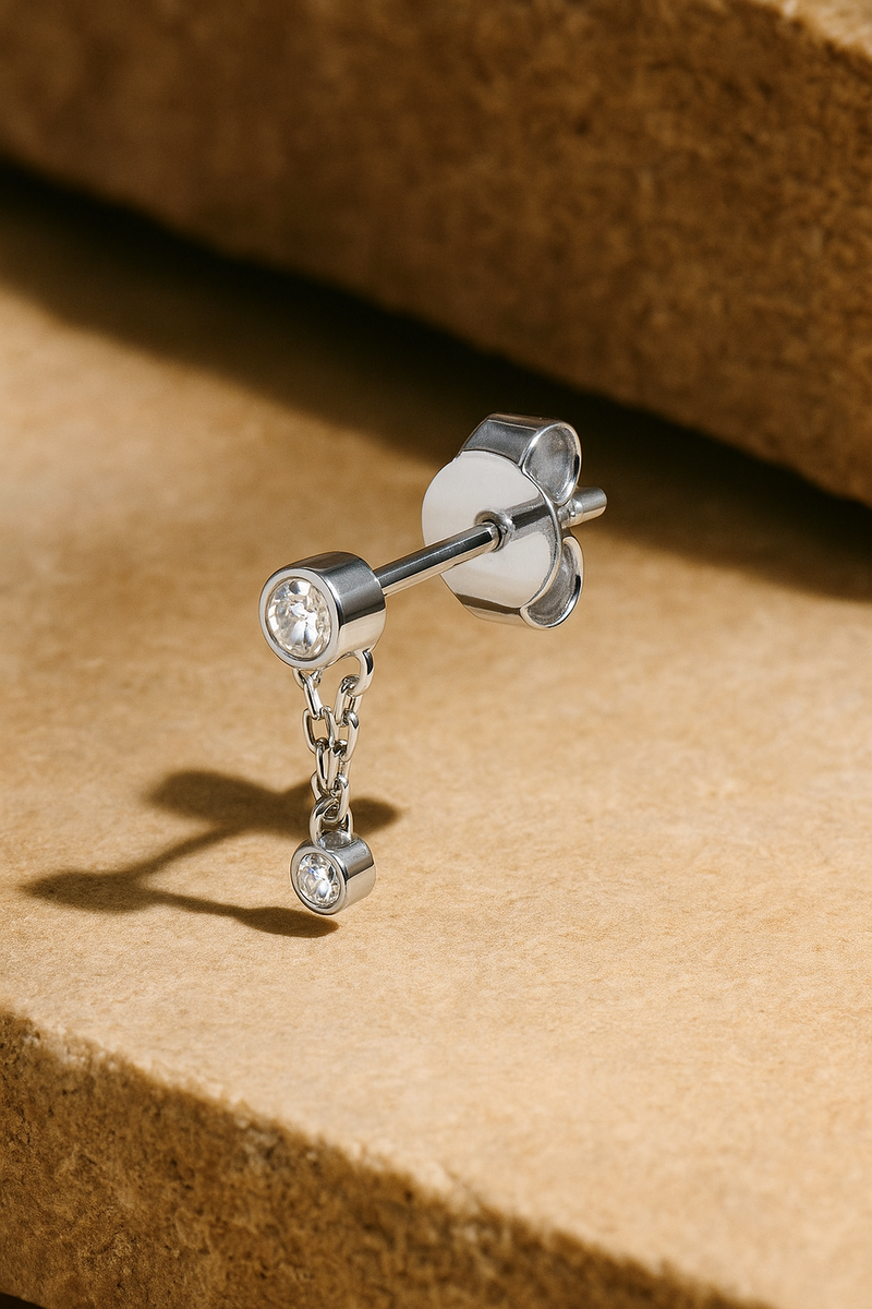 Ora sterling silver stud
