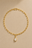 Gold Paperclip Chain & Vittoria Gold Charm Set