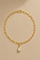 Gold Paperclip Chain & Vittoria Gold Charm Set