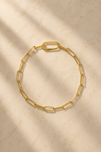 Large link anklet/bracelet gold plated