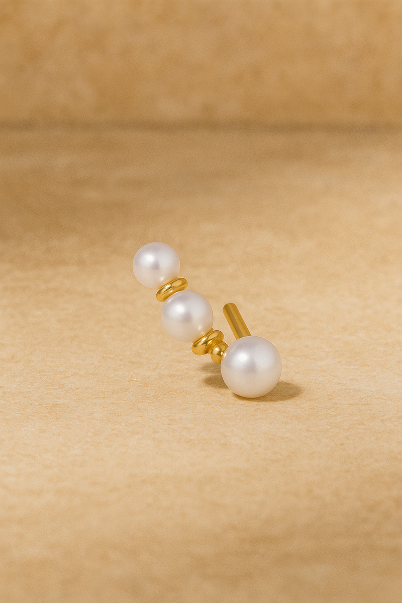 Pearl Essence Gold Vermeil Climber