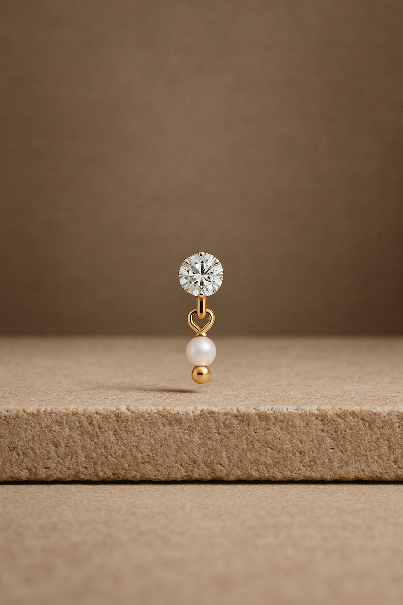 Pearl Essence Mini Gold Vermeil Stud