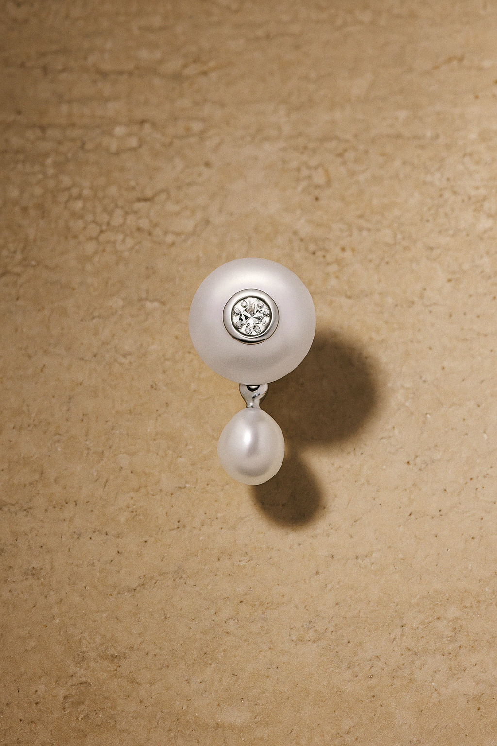 Pearl Essence Silver Double Stud