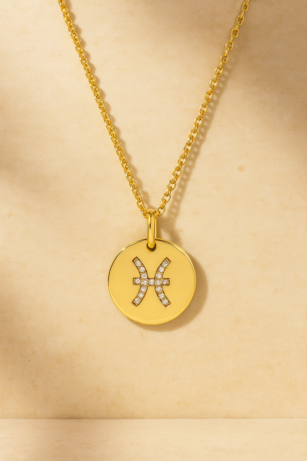 Pisces gold vermeil necklace