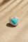 Ridge Heart Turquoise Silver Stud Earring