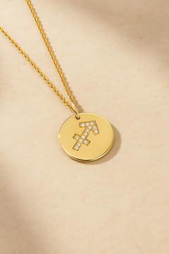 Sagittarius gold vermeil necklace