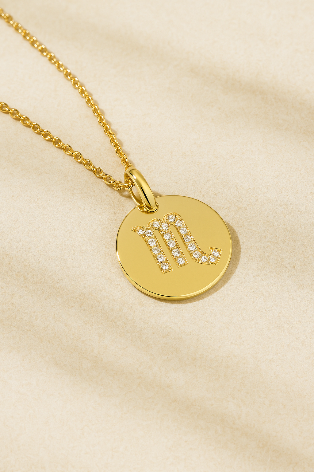 Scorpio gold vermeil necklace