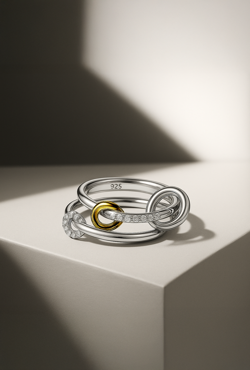 Serafina Silver Connected Ring main
