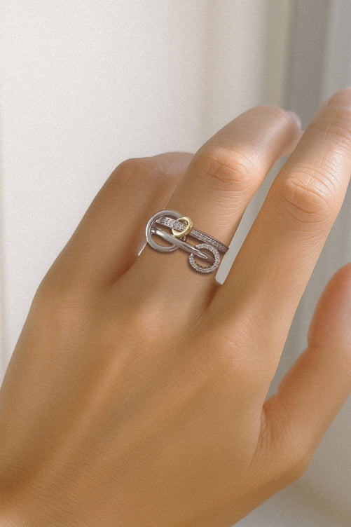 Serafina Silver Connected Ring