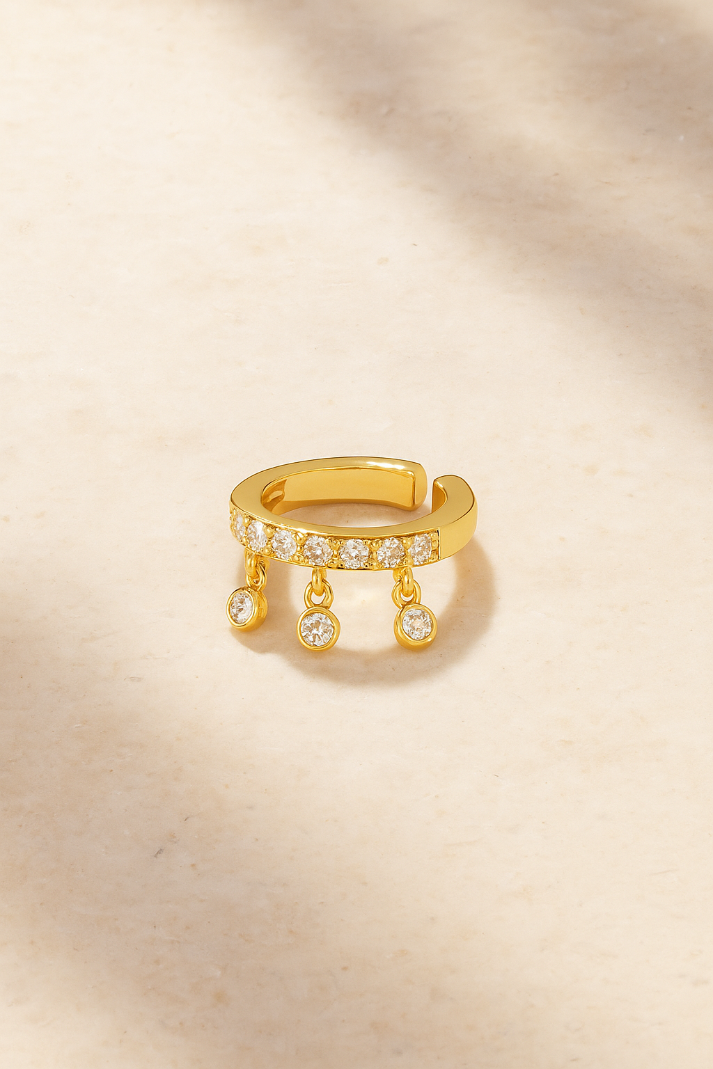 Shaker gold vermeil ear cuff