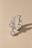 6.5 mm shaker sterling silver huggie