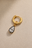Simple Pavé 8.5mm Gold Huggie with Vittoria Black & Gold Charm