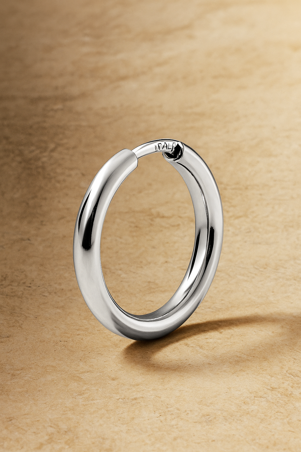 Simple 15mm sterling silver mini hoop