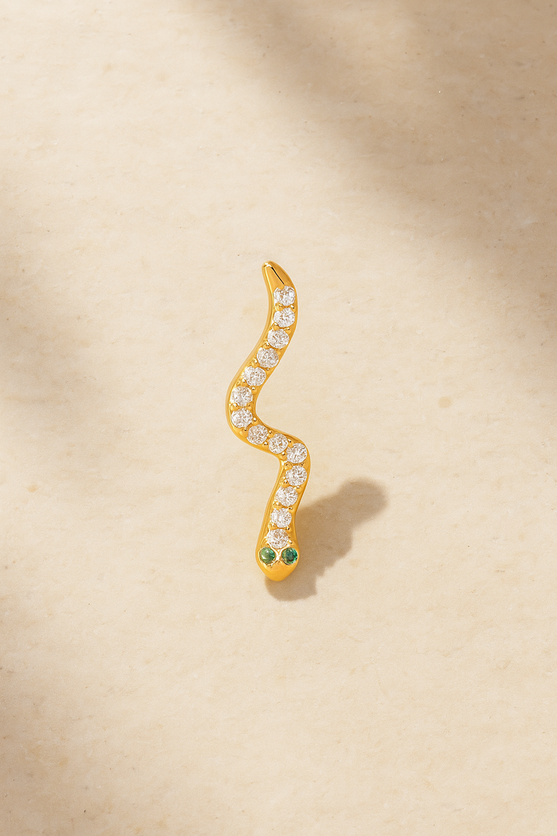 Snake Seamless Gold Vermeil Charm