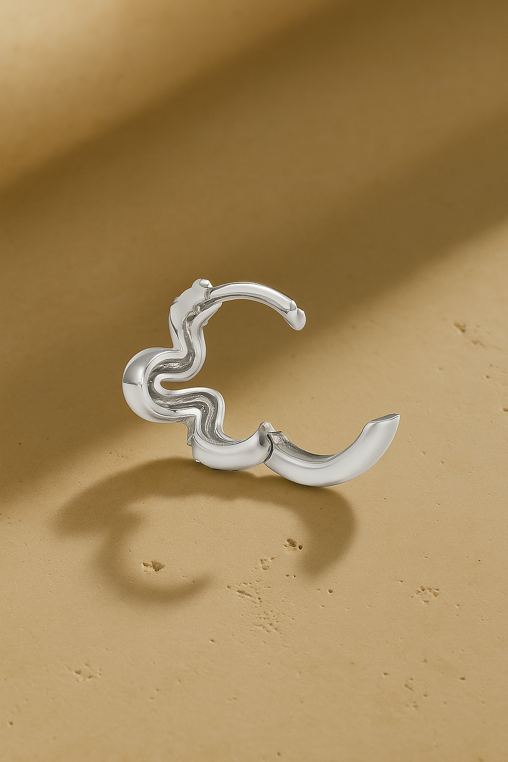 Snake Silver Huggie back