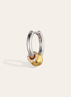 Soraya Piecing Bead Two-Tone ear Huggie