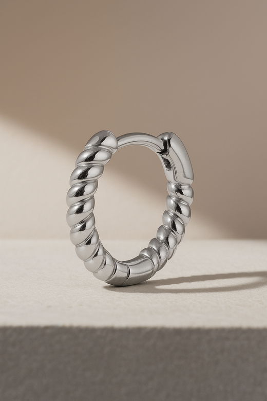Speira 11mm sterling silver huggie