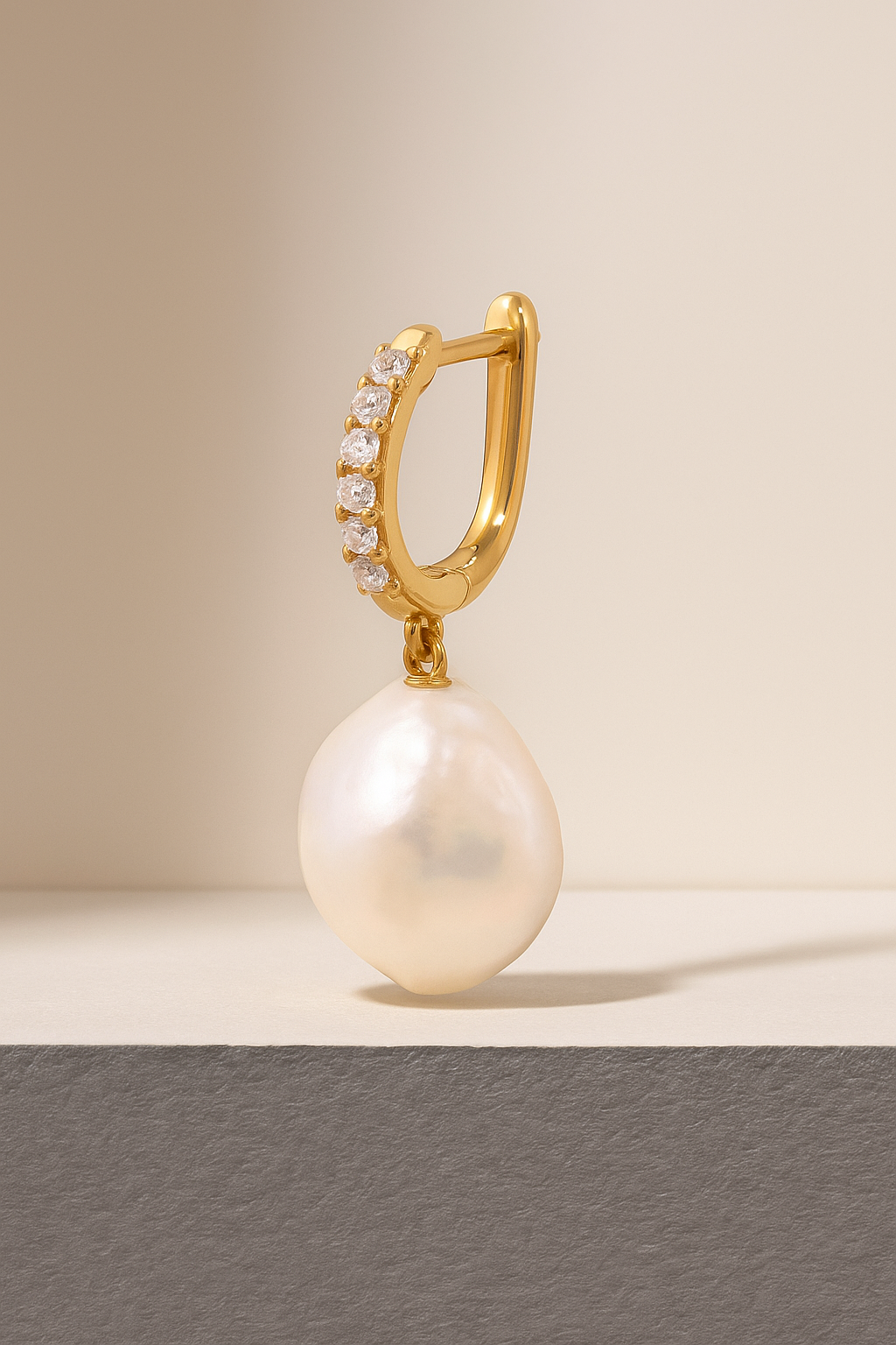Speira Baroque Gold Vermeil Drop Earring
