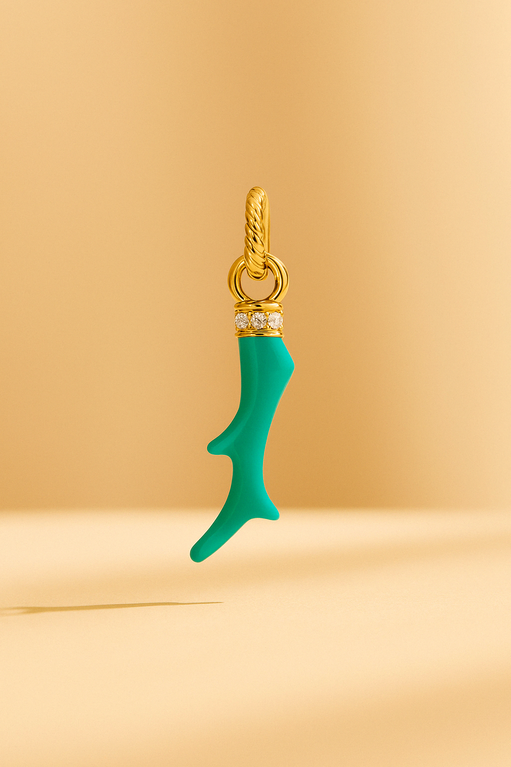 Speira Coral Turquoise Gold Vermeil Charm