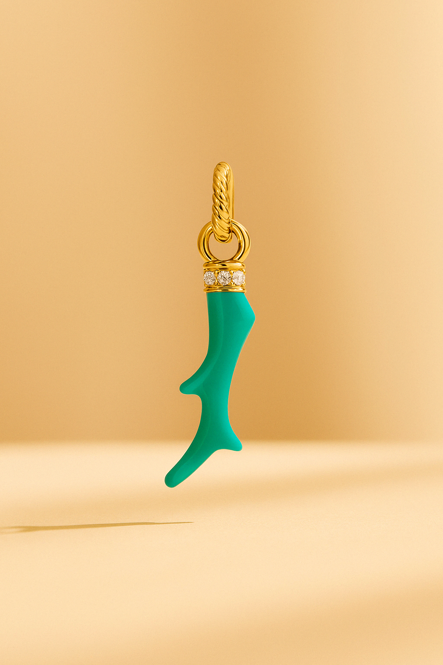 Speira Coral Turquoise Gold Vermeil Charm
