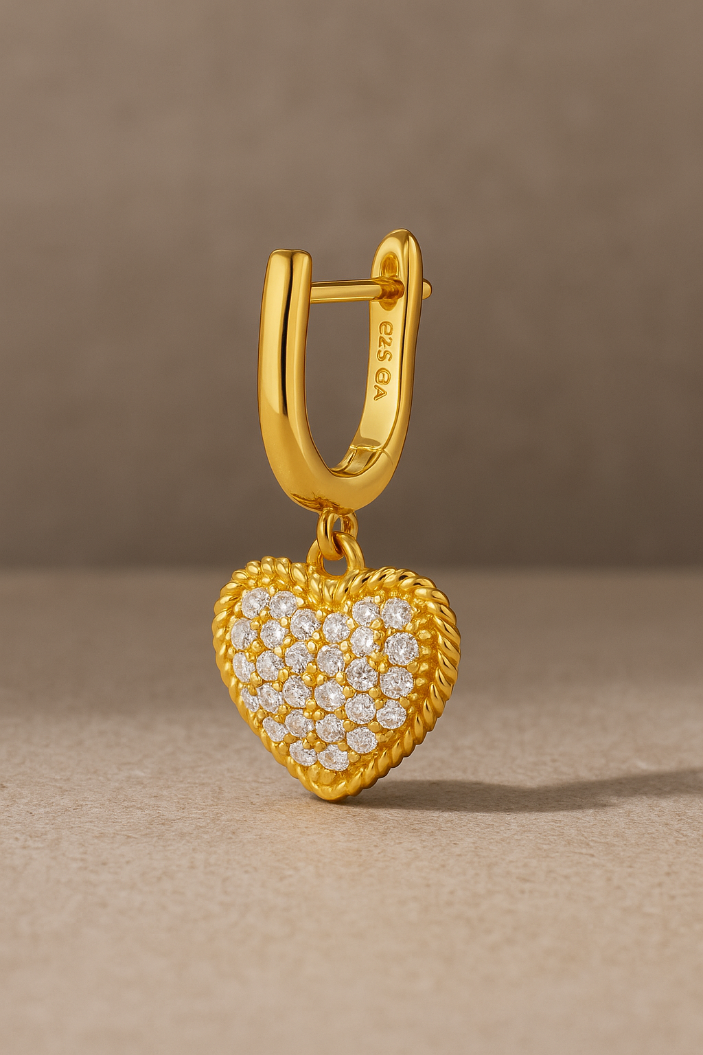 Speira Heart Gold Vermeil Drop Earring