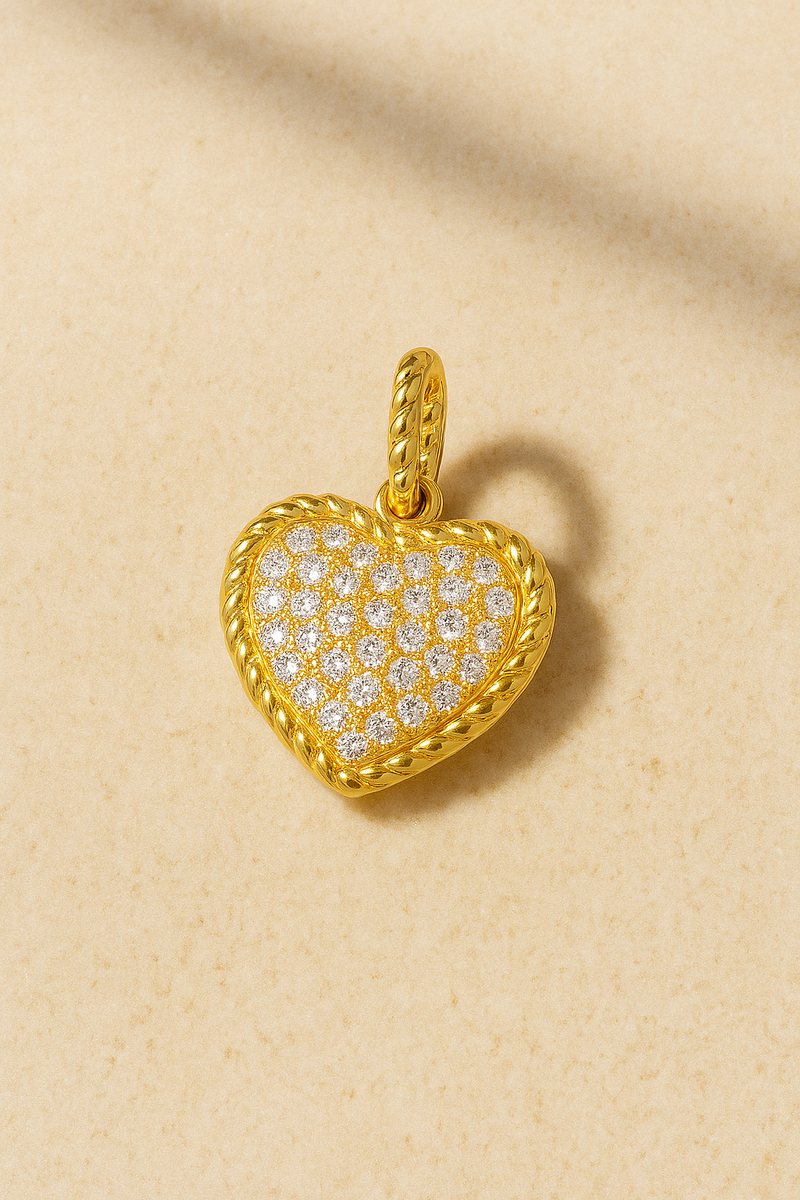 Speira Heart Pave Gold Vermeil Charm