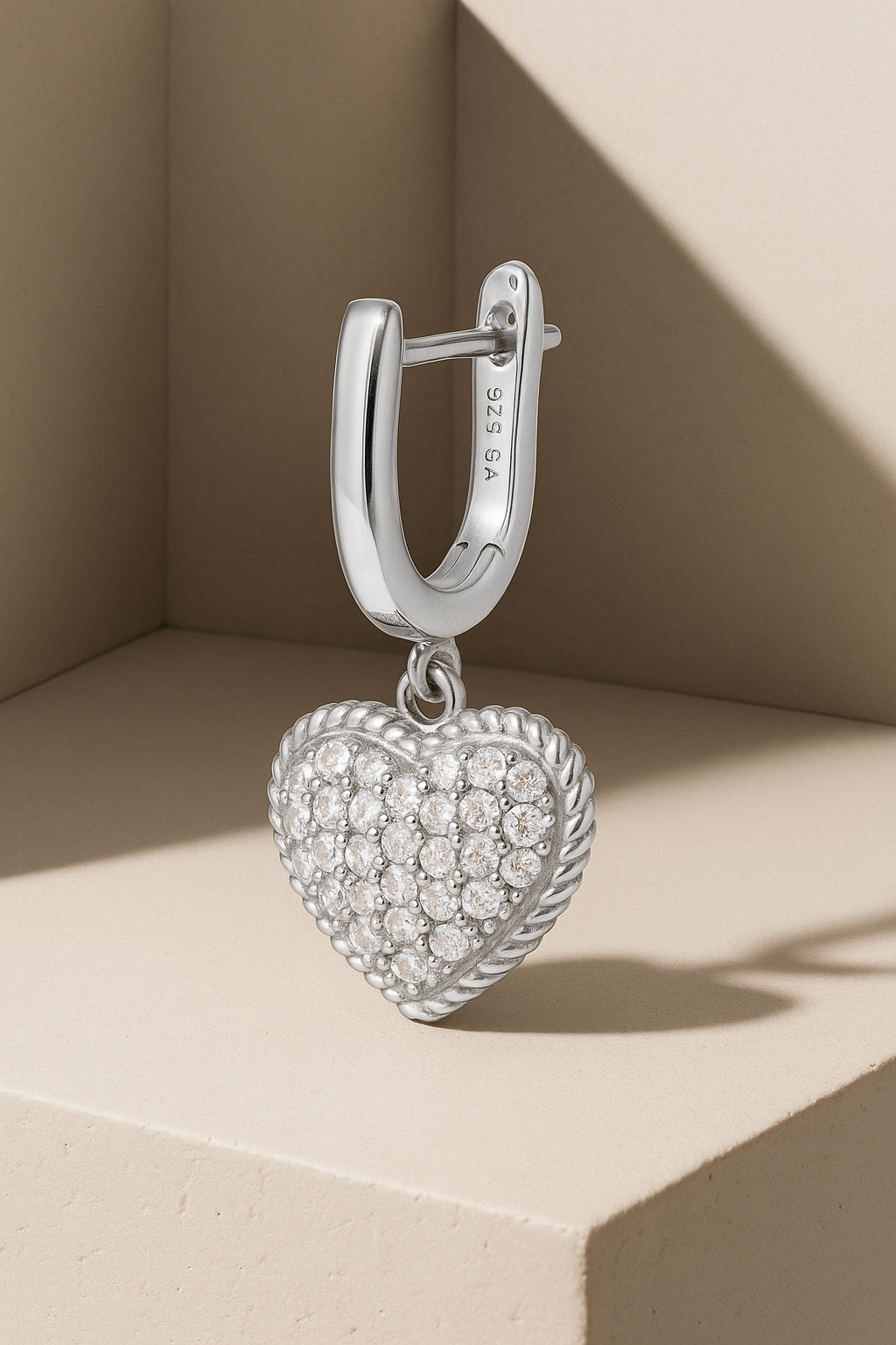 Speira Heart Silver Drop Earring