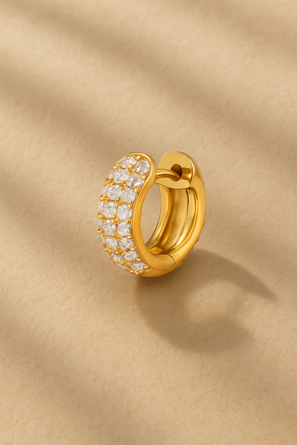 Speira Pave Gold Vermeil Huggie