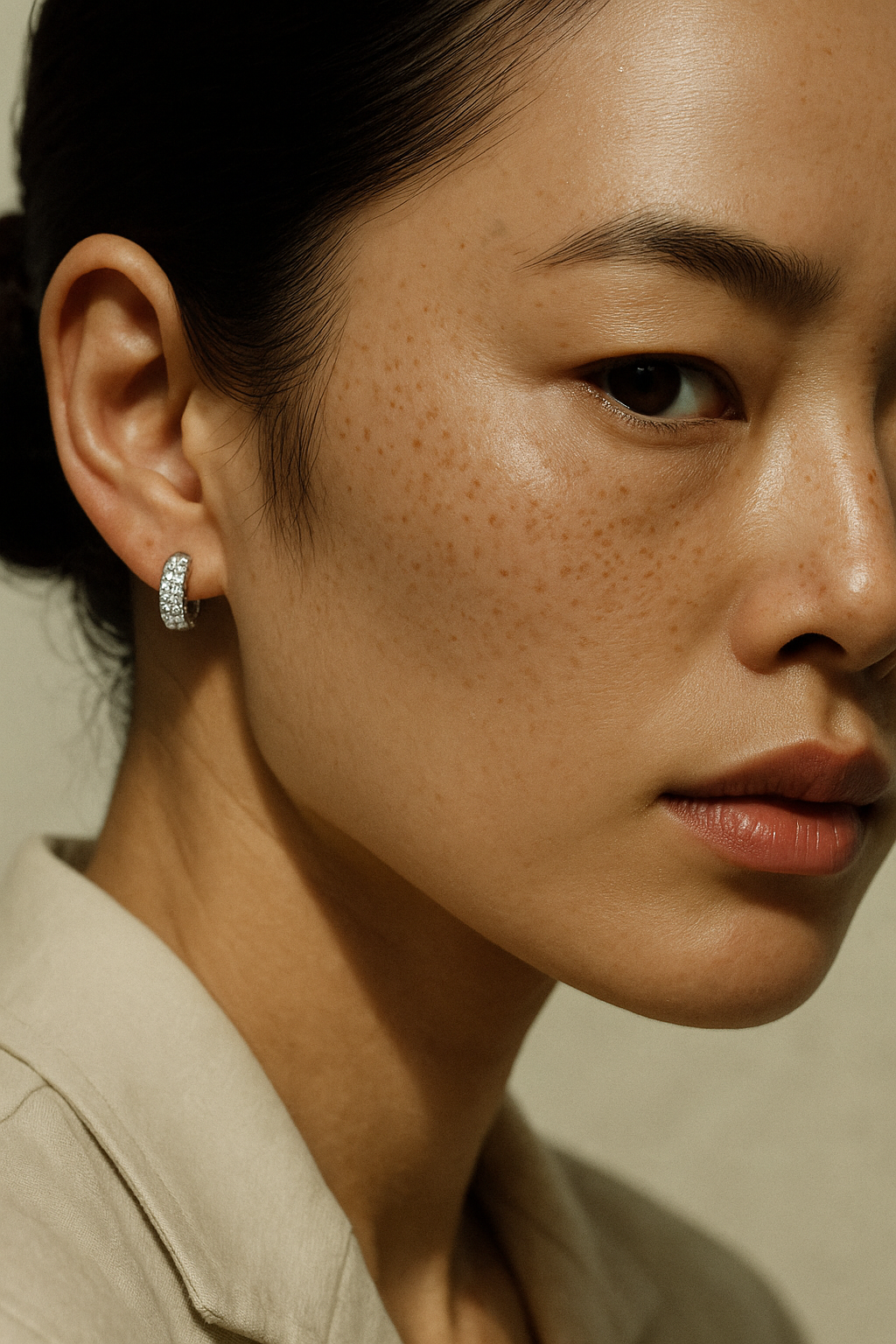 Speira Pave Gold Vermeil Huggie model