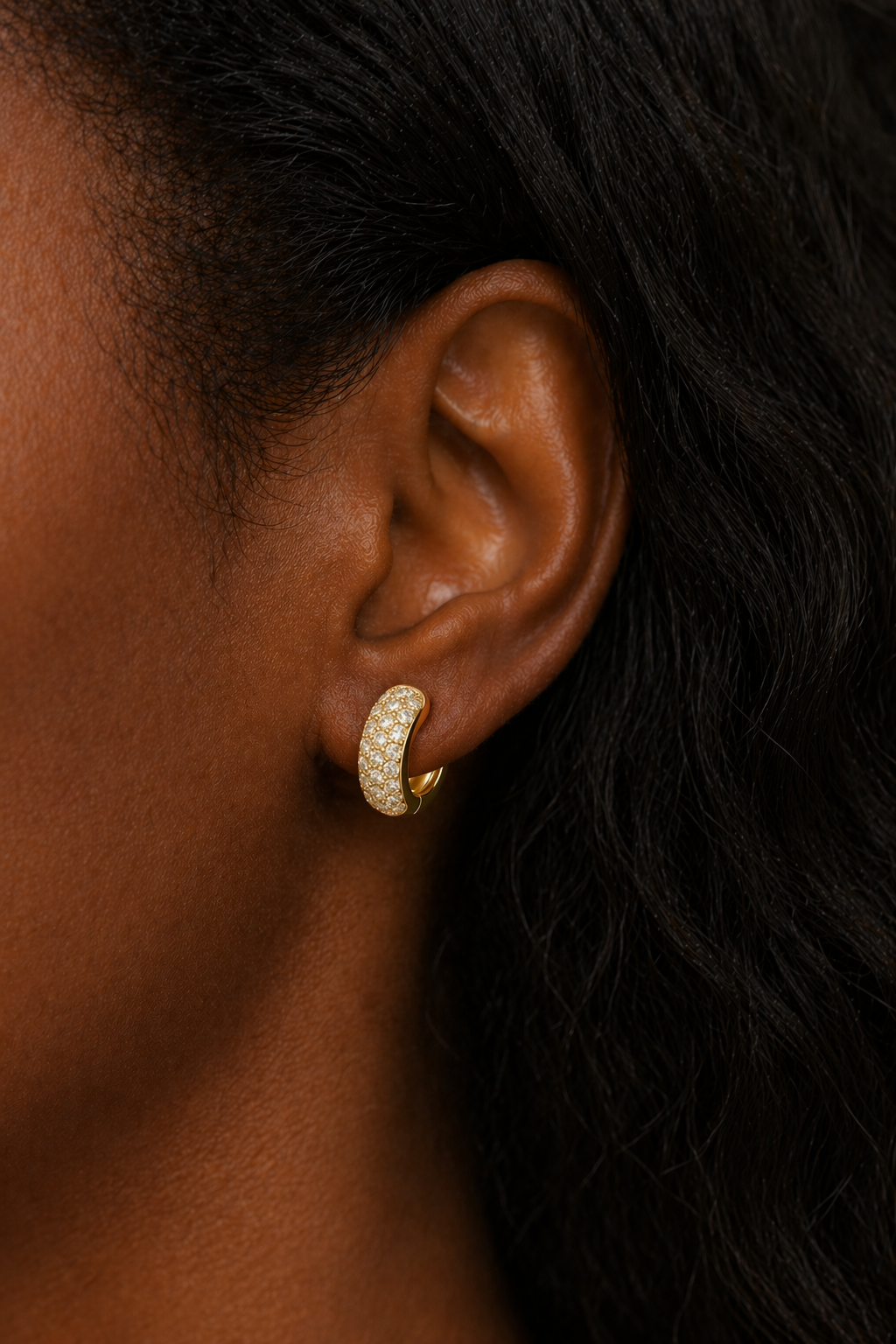 Speira Pave Gold Vermeil Huggie