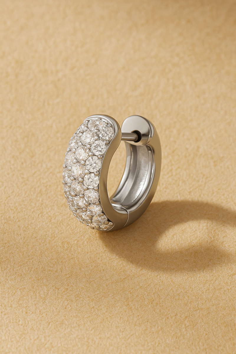 Speira Pave Silver Huggie