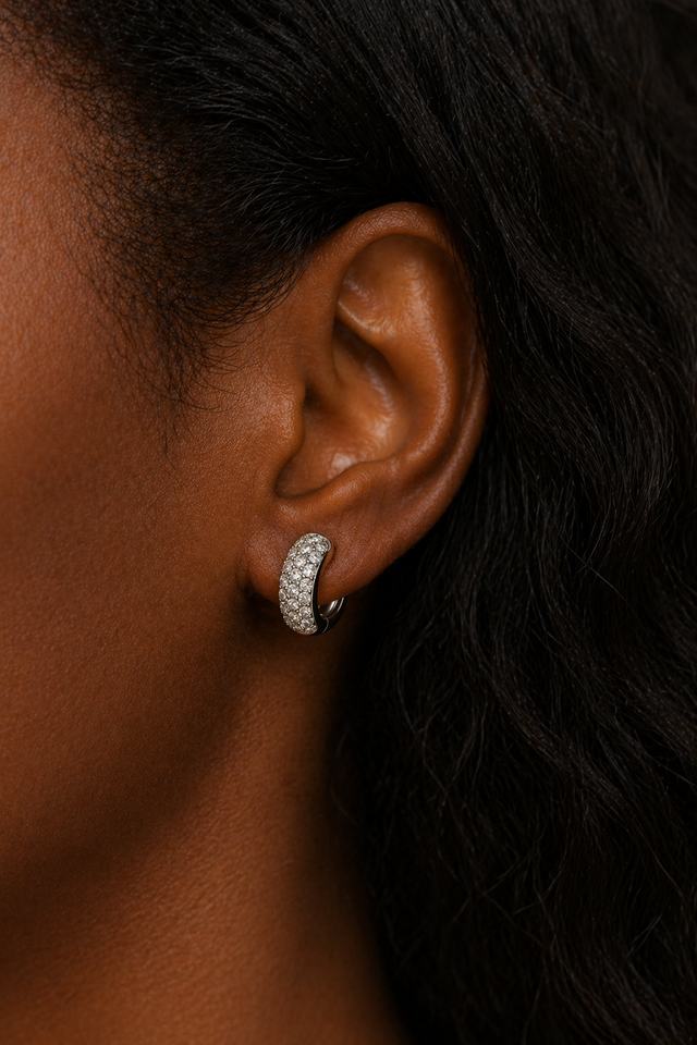 Speira Pave Silver Huggie