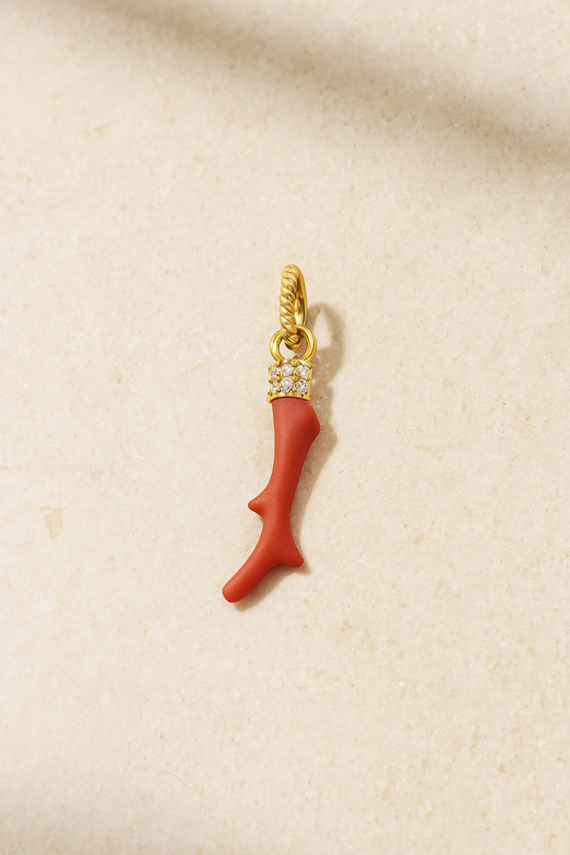 Speira Red Coral Gold Vermeil Charm