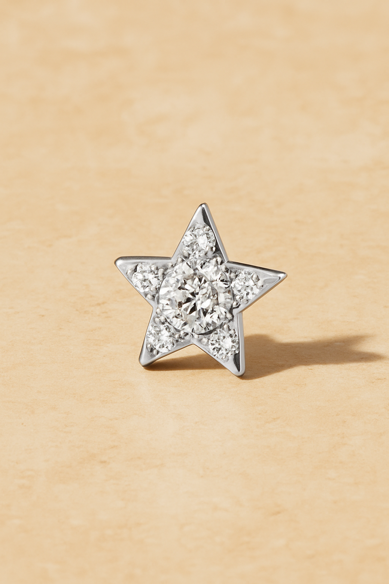 Star Sterling Silver Stud – Cartilage & Lobe Piercing