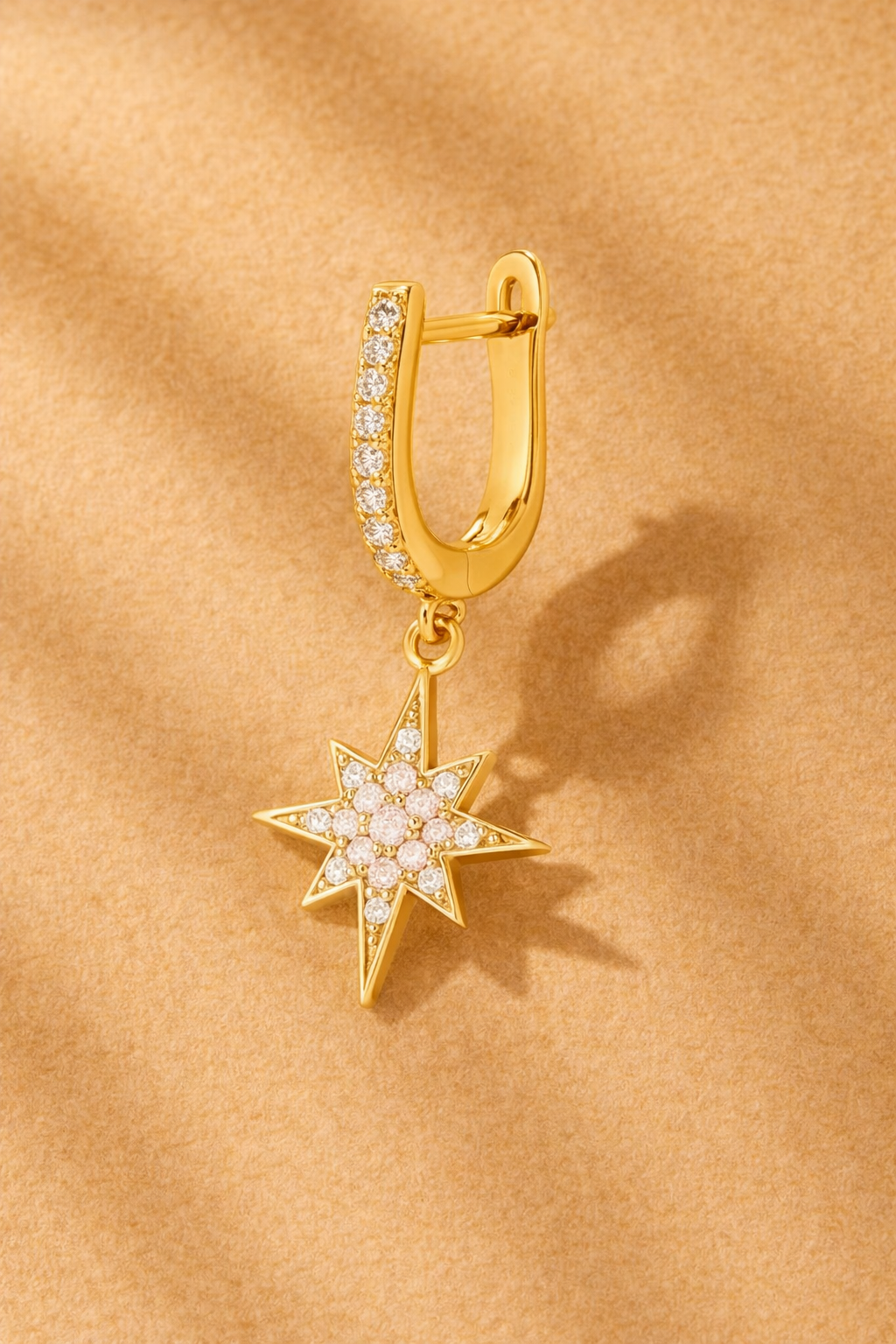 Starburst Gold Vermeil Drop Earring