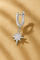 Starburst Silver Drop Earring