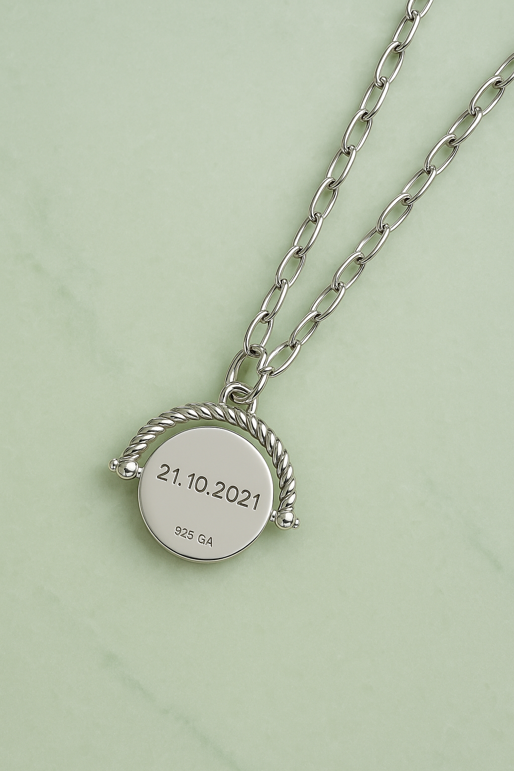 Konstantinato Speira Silver Engravable Charm