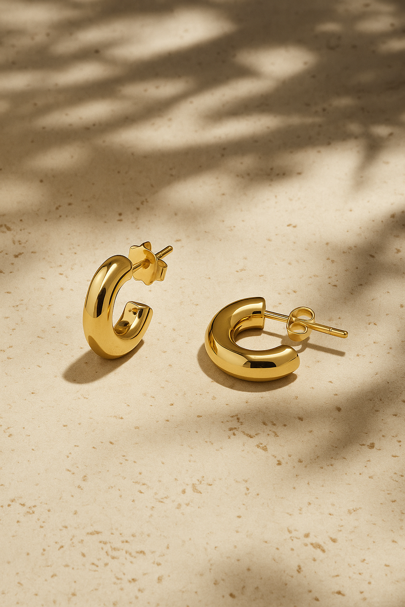 Super Mini Gold Vemeil Bella Hoops